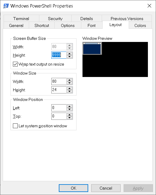 Windows PowerShell Properties